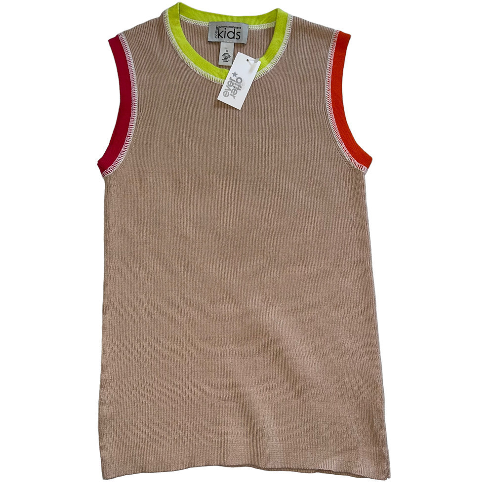 Nwt Autumn Cashmere Girls Colorblock Sweater Tank Size 12